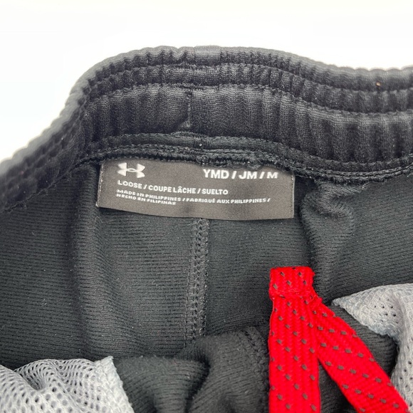 Under Armour Youth Black Pants with Red Accents - Picture 2 of 4